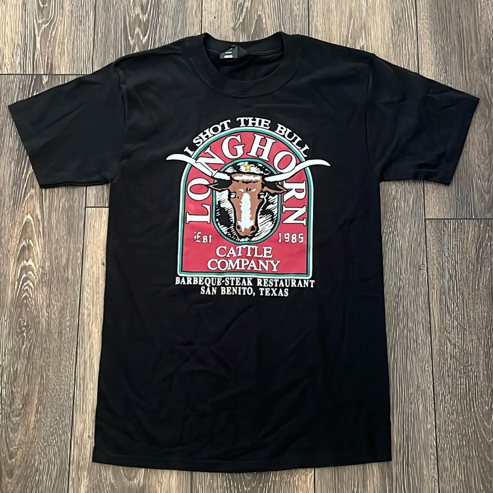 I Shot The Bull Longhorn Cattle Company Texas Shirt Size Small